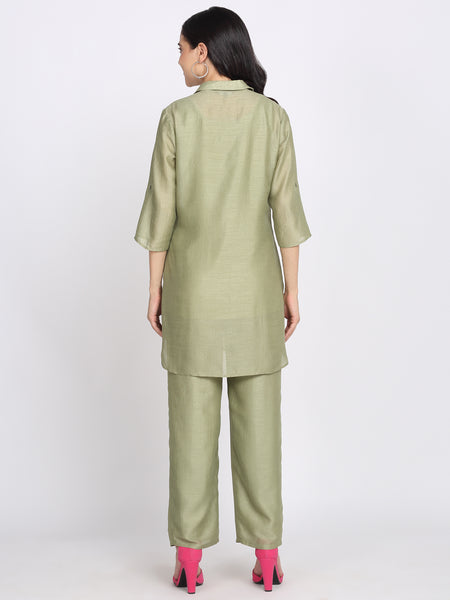 Green Gold Floral Embroidered Kurti from Shaye India , Kurti for women