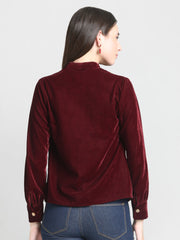 Shaye rust top chiffon for women back view