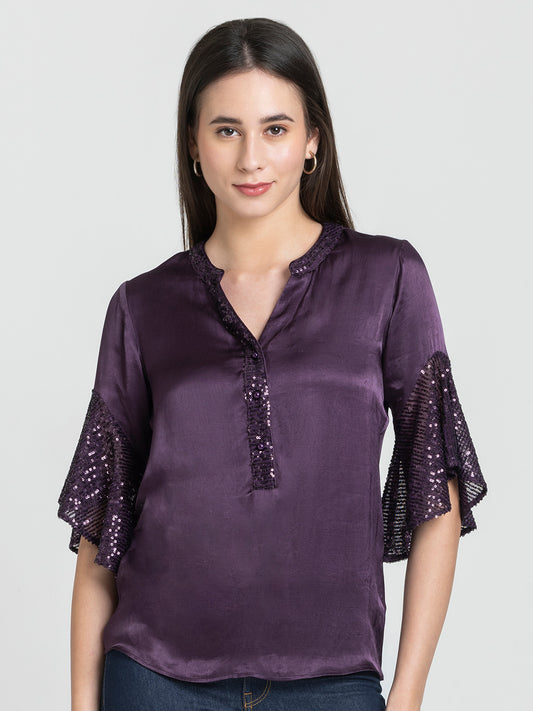 Shaye rust top knit for women front view