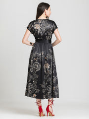 Shaye wine dress silk for women back view