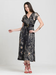 Shaye wine dress silk for women lifestyle view
