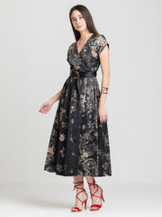 Shaye wine dress silk for women side view