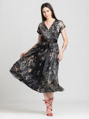 Shaye wine dress silk for women styled view