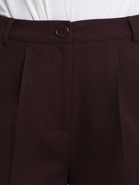 Shaye wine pants jacquard straight for women detail view