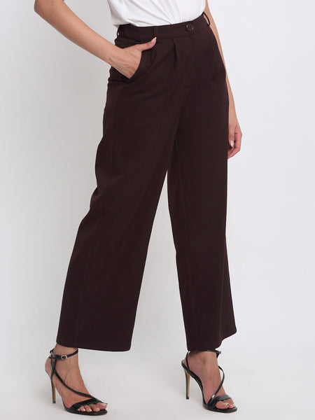Shaye wine pants jacquard straight for women lifestyle view