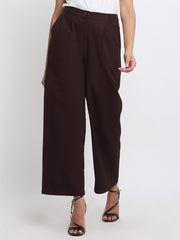 Shaye wine pants jacquard straight for women model view
