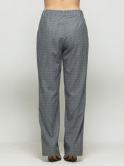 Argyle Pants Shaye black straight corduroy trouser women's high rise back view pockets belt loop