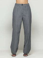 Shaye Argyle Pants black straight fit women's trouser corduroy high rise workwear leg fit style