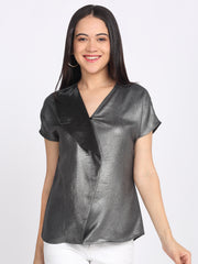 Shaye silver top knit drop for women front view