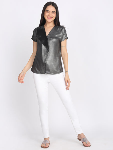 Shaye silver top knit drop for women lifestyle view