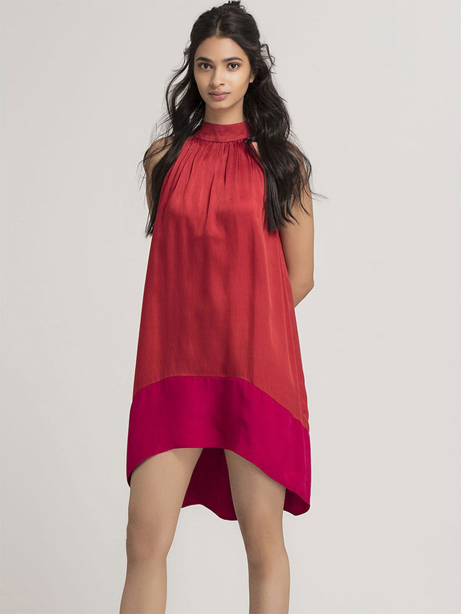 Red and Magenta High-Low Dress from Shaye , Dress for women