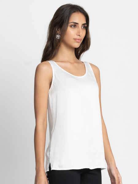 White Keyhole Tank Top from Shaye , Top for women