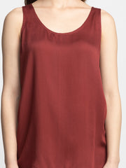 Maroon Keyhole Tank Top from Shaye , Top for women