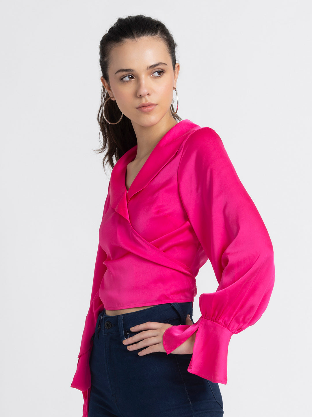 Fuchsia Wrap Top from Shaye , Top for women