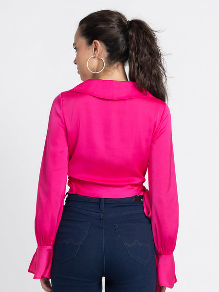 Fuchsia Wrap Top from Shaye , Top for women