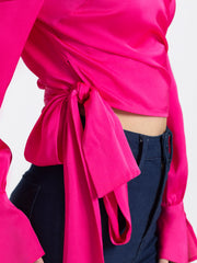 Fuchsia Wrap Top from Shaye , Top for women
