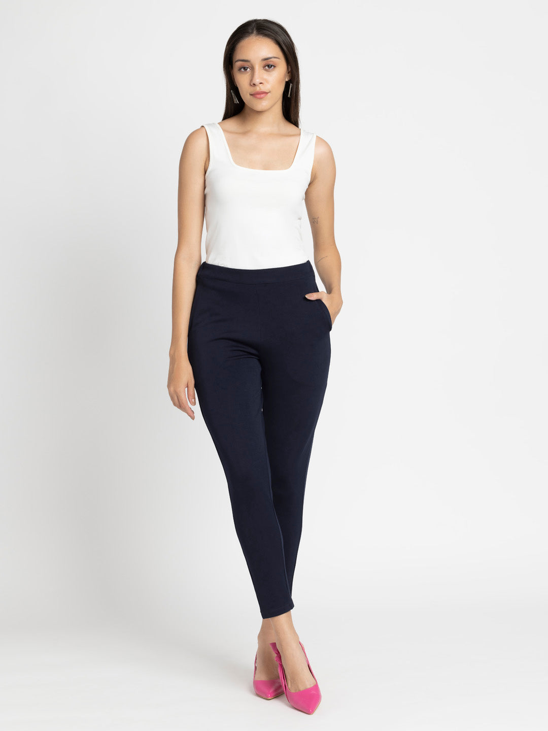 Blue Stretchable Pant from Shaye , Pants for women