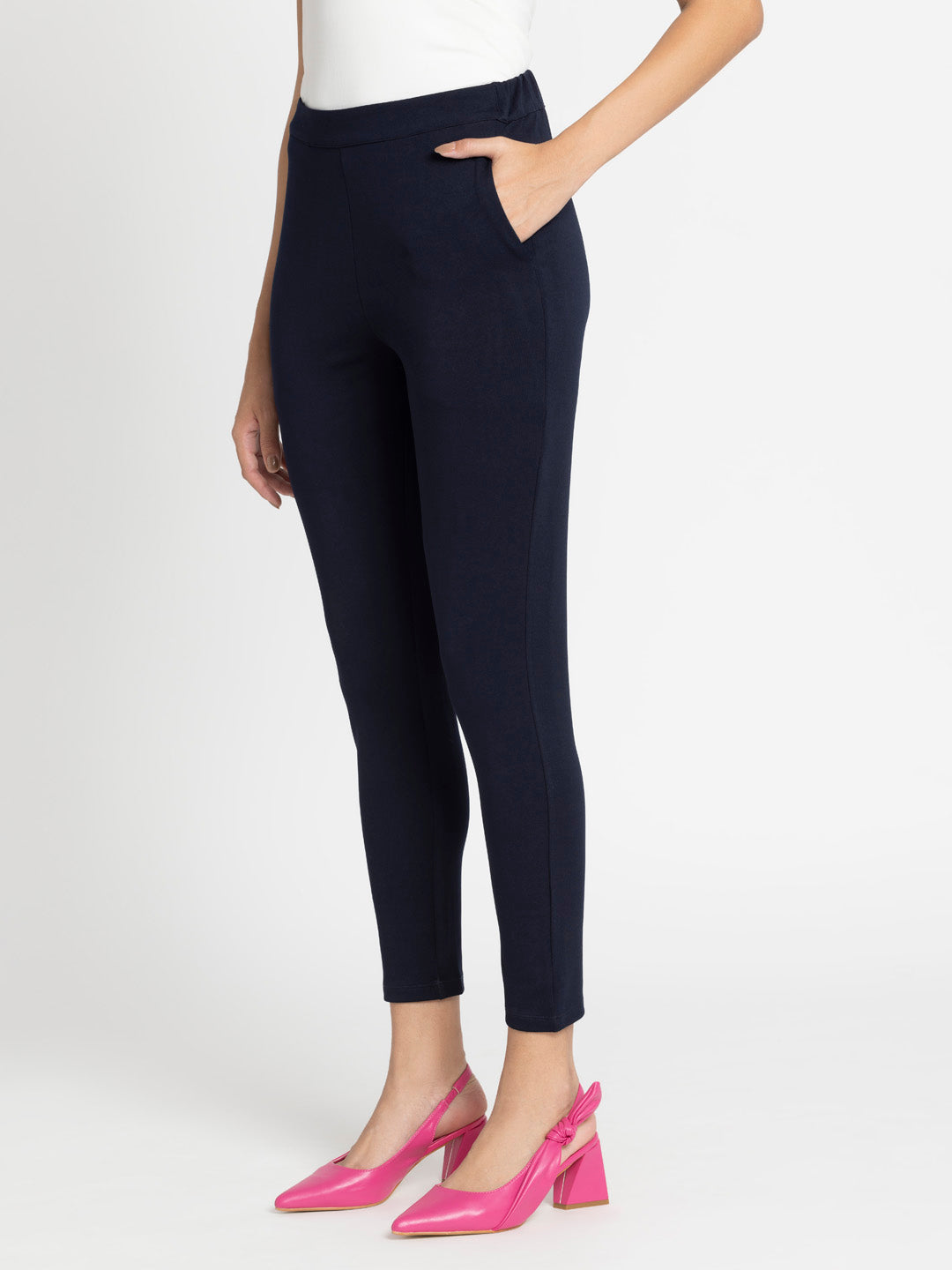 Blue Stretchable Pant from Shaye , Pants for women