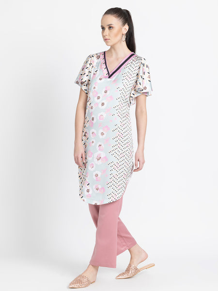 Floral Tunic & Pant Set from Shaye , Kurta Pajama 2 piece set for women