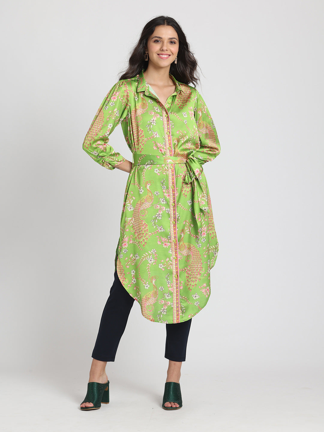 Floral Long Shirt Kurta from Shaye , Kurta for women