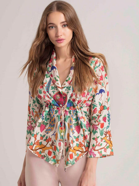 Peacock Cinched Shirt Jacket from Shaye , Shirt for women