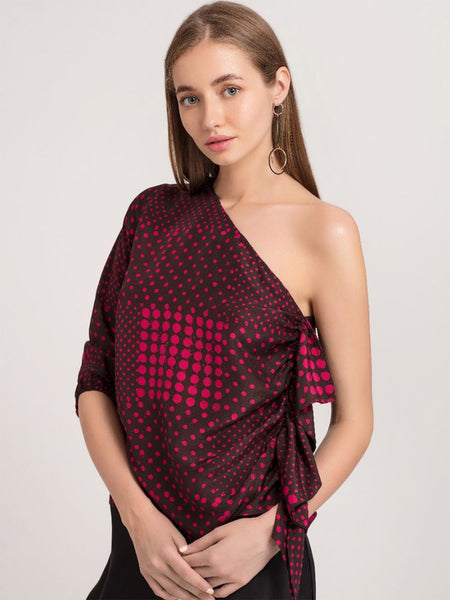 Fuchsia One Shoulder Top from Shaye , Top for women