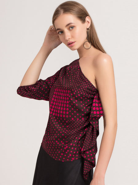 Fuchsia One Shoulder Top from Shaye , Top for women