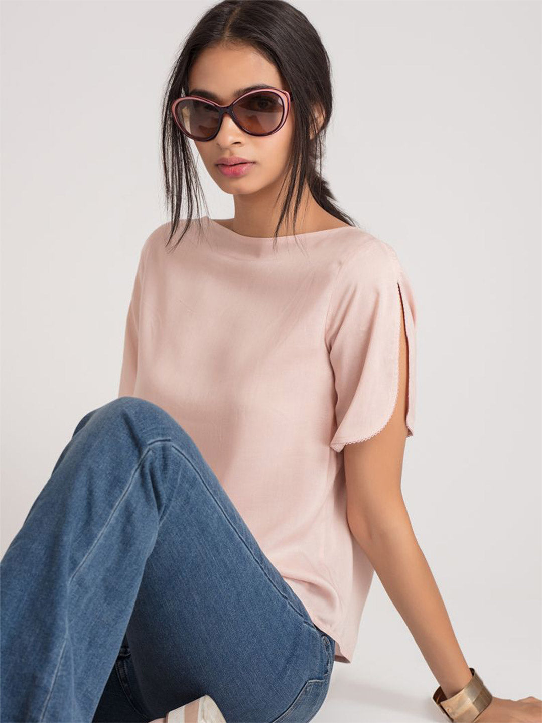 Blush Short Sleeve Top from Shaye , for women