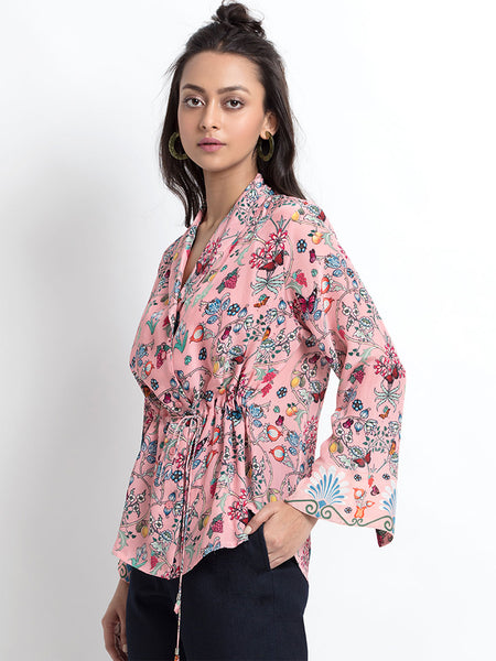 Daphne cinched shirt jacket from Shaye , for women