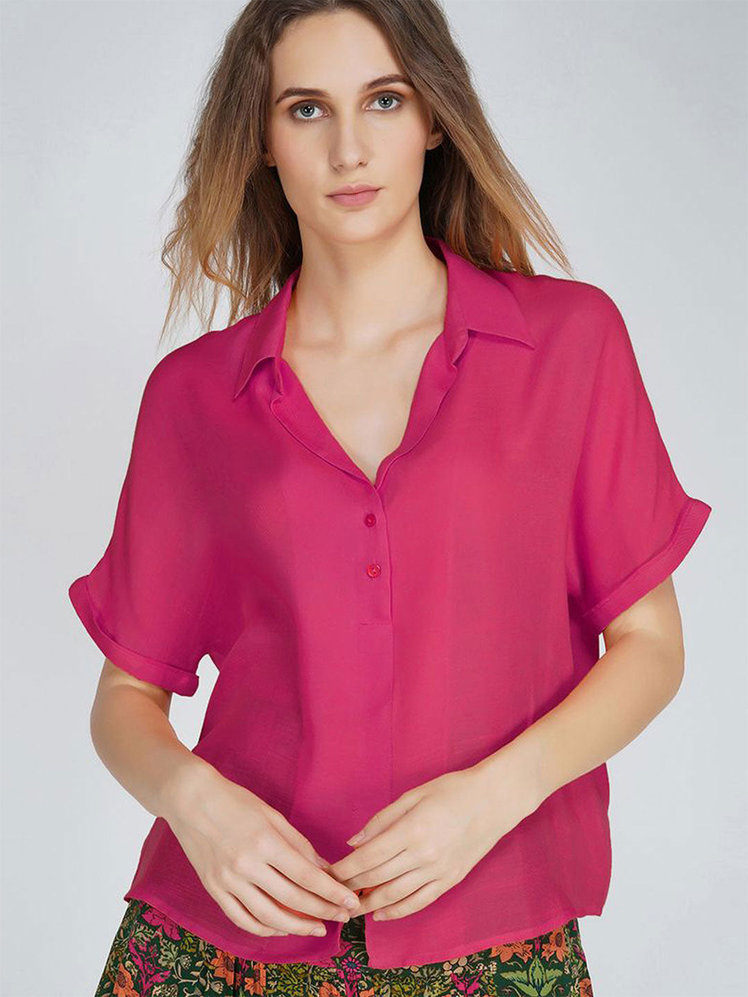 Fuchsia Shirt Top from Shaye , Top for women