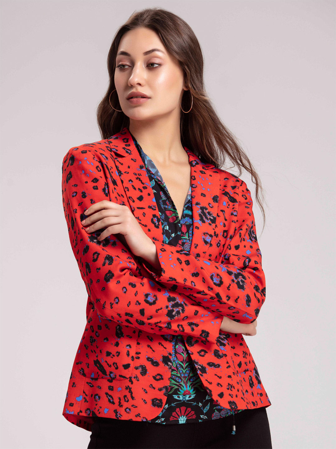 Red Leopard Jacket from Shaye , Blazers for women