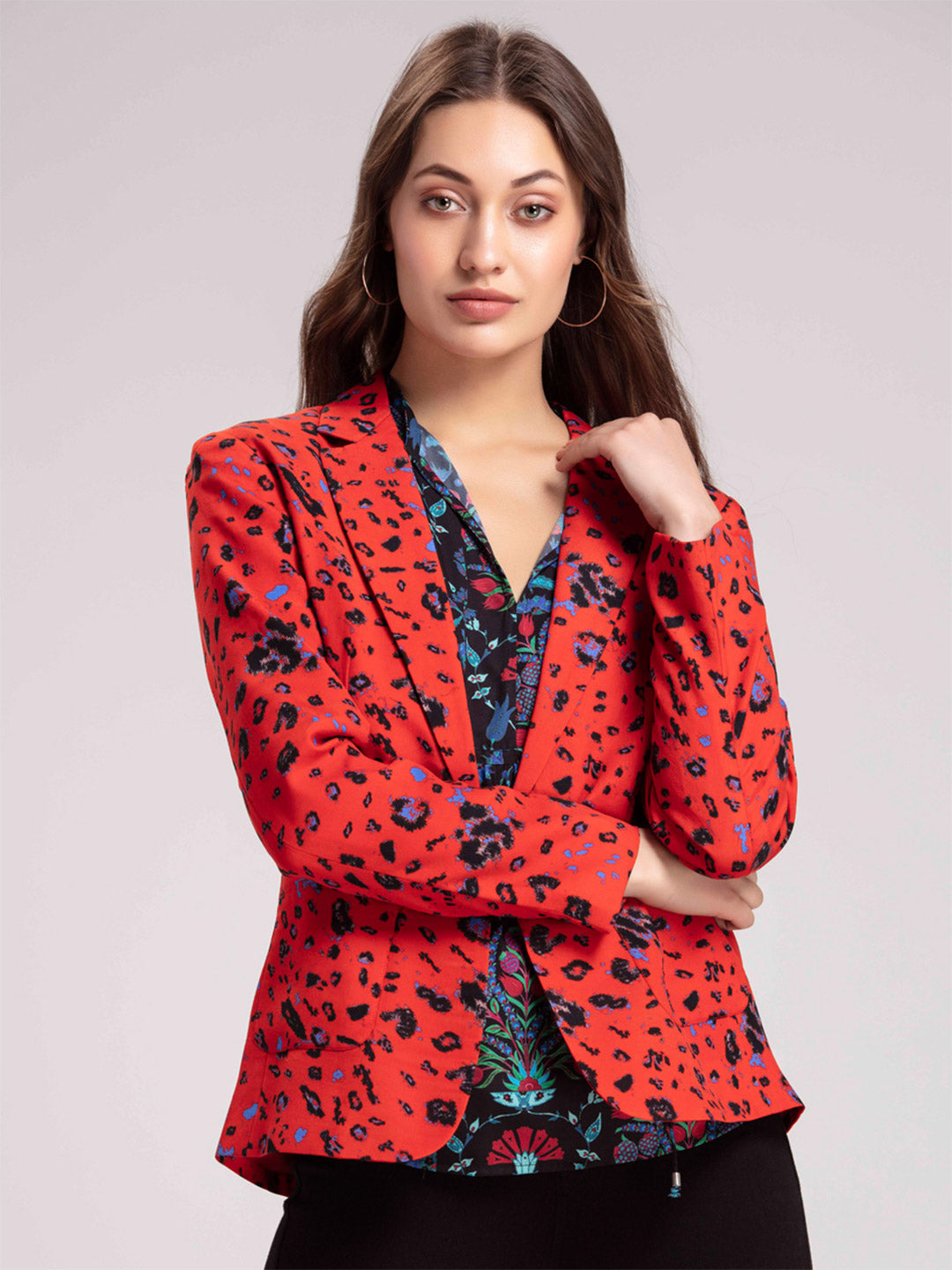 Red Leopard Jacket from Shaye , Blazers for women