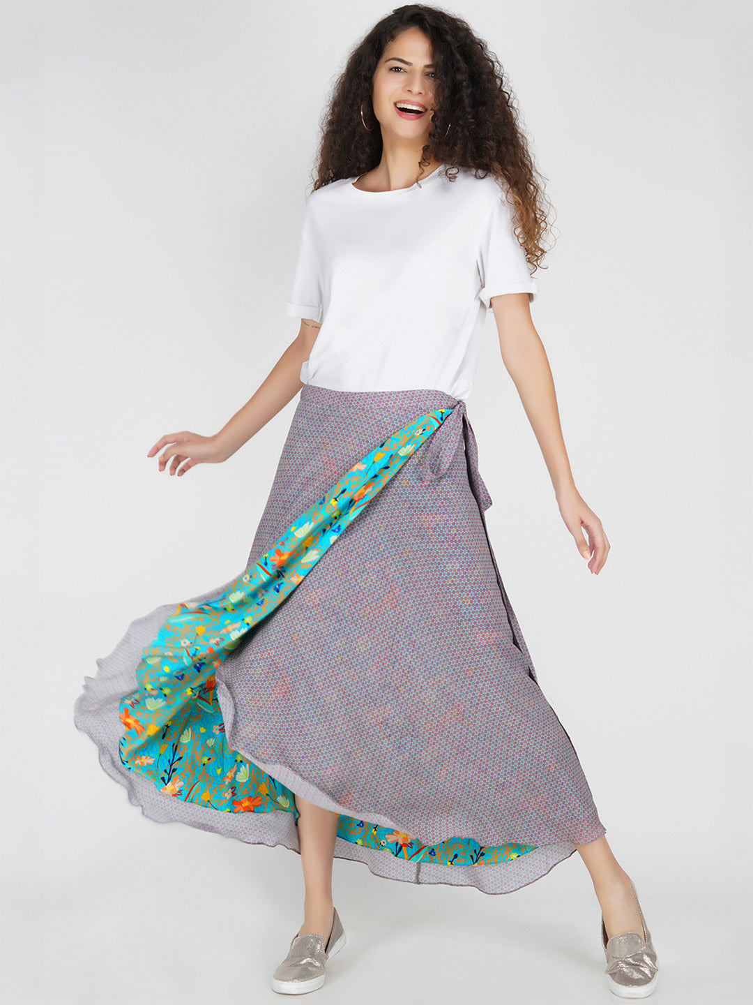 Duo Wrap Skirt - Micro Floral from Shaye , for women