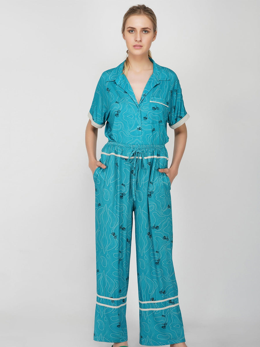 Aqua Pj Set from Shaye , for women
