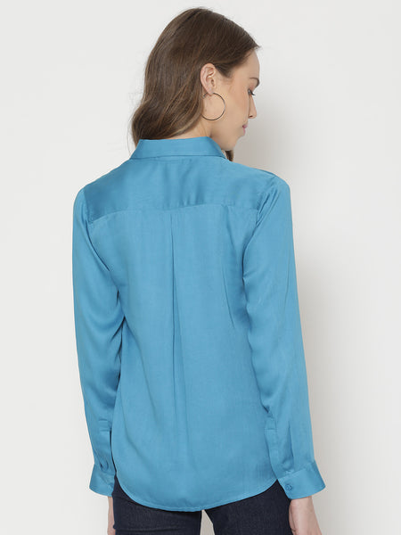 Blue Buttondown Shirt from Shaye , Shirt for women