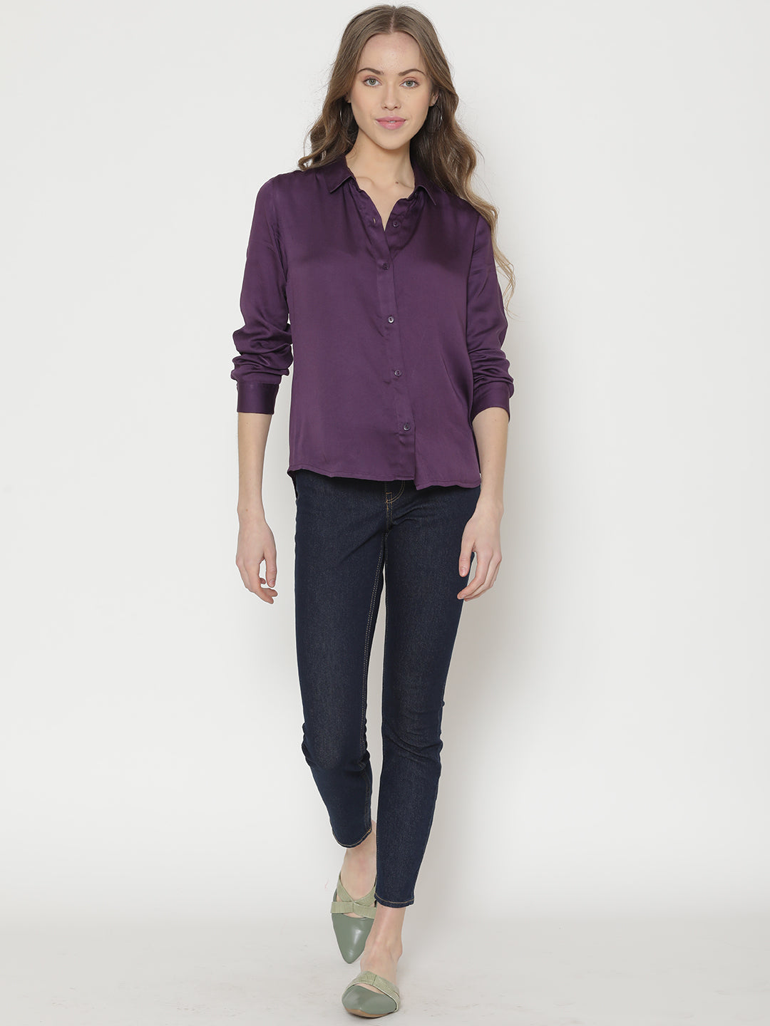 Purple Buttondown Shirt from Shaye , Shirt for women
