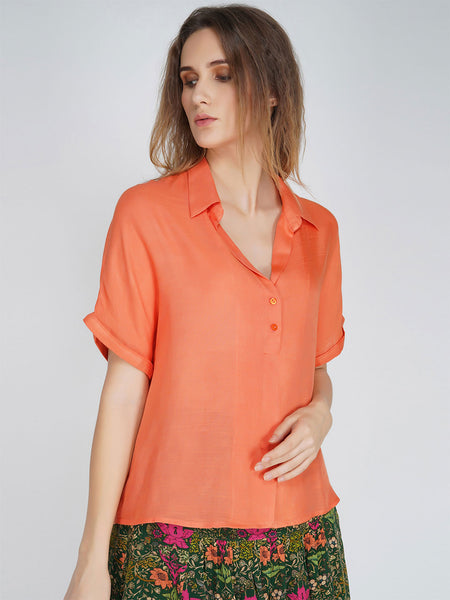 Coral Shirt Top from Shaye , Top for women